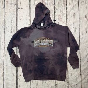 Harley-Davidson Motorcycles Bike Tie-Dye Hoodie Pullover Biker Sweatshirt
